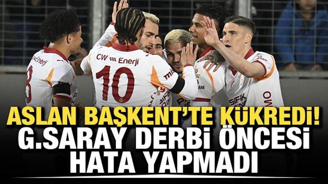 Aslan Başkent’te kükredi! Galatasaray derbi öncesi hata yapmadıTrendyol Süper Lig’in 30. haftasında lider Galatasaray deplasmanda Gençlerbirliği’ni 2-1 mağlup etti.